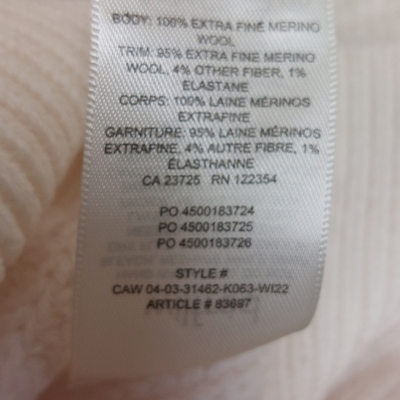 ARITZIA WILFRED Montpellier waist turtleneck Merino wool sweater Size XS - Picture 10 of 11